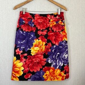 Grace Dane Lewis Workshop Bold colorful floral skirt